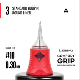 Legend Comfort Grip Cartridges – Standard Bugpin Round Liner – #10 (0,30 mm) – 20 Stück/Box