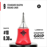 Legend Comfort Grip Cartridges – Standard Bugpin Round Liner – #10 (0,30 mm) – 20 Stück/Box